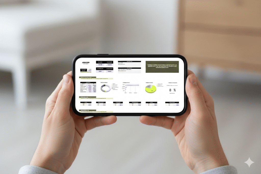 Budget Planner SilverWave sur mobile : suivez vos finances, dépenses et épargne en un clin d’œil, directement depuis votre smartphone.