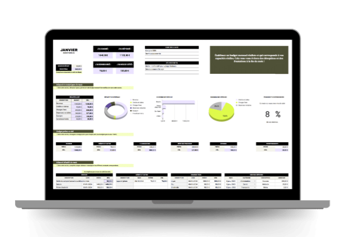 Budget Planner SilverWave sur ordinateur : suivez vos finances, dépenses et épargne en un clin d’œil, directement depuis votre ordinateur.
